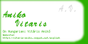 aniko vitaris business card